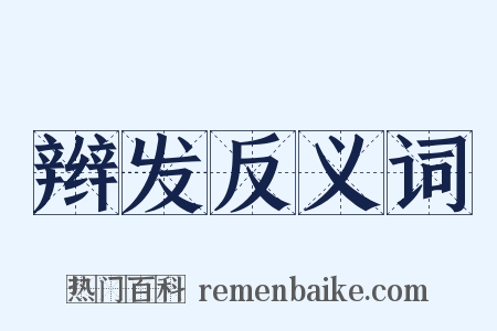 辫发反义词是什么意思的图片